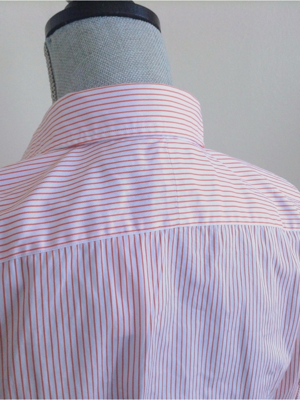 Vintage NWT Ralph Lauren Sport Super Slim Fit Pink Coral Striped Button Shirt 4 - Picture 11 of 12